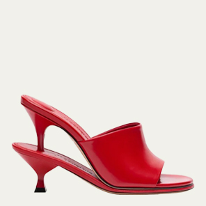 Jacquemus - Glossy Leather Dual-Heel Mules