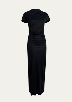 Khaite - Yenza Draped Jersey Body-Con Dress