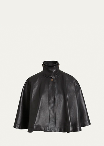 Chloé - Soft Napa Leather Capelet Jacket
