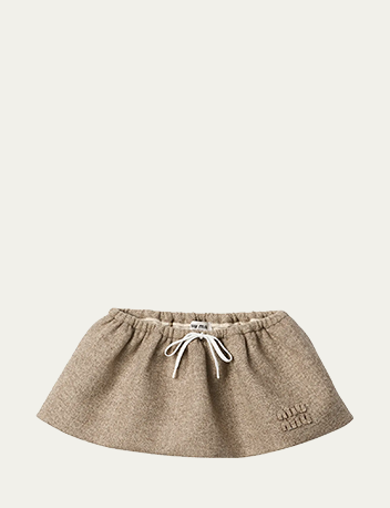 Miu Miu - Drawstring Wool Micro Skirt