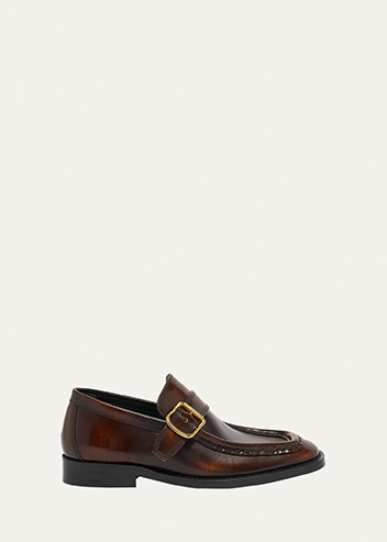 Dries Van Noten - Calfskin Leather Buckle Loafers