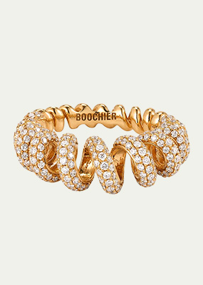 Boochier - 18K Yellow Gold Jumbo Diamond Slinkee Ring