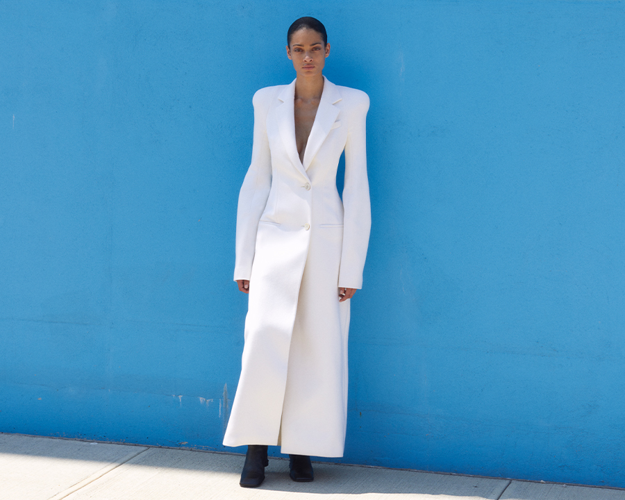 Model Wears Alexander McQueen - Sculpted Single-Breasted Coat