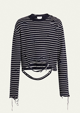 Alexander McQueen - Men's Destroyed Sailor Stripe Sweater