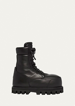 Alexander McQueen - Men's Leather Lace-Up Parachute Boots