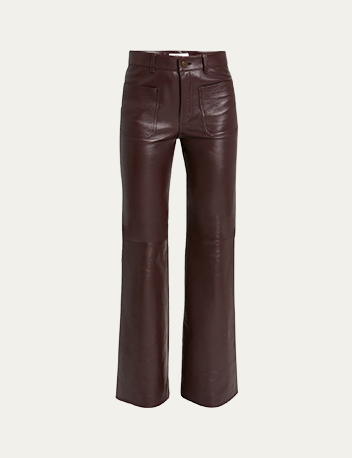 Chloé - Wide Leg Leather Trousers