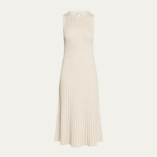 Veronica Beard - Nami Sleeveless Metallic Knit Midi Dress