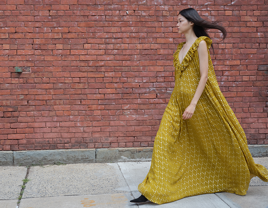 Model wears Ulla Johnson - Audelia Sleeveless Gown
