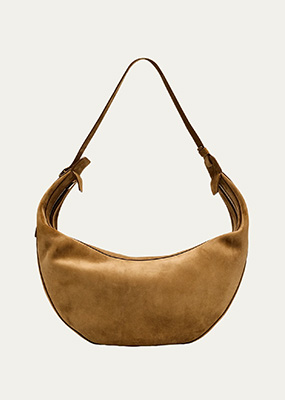Khaite - Augustina Zip Suede Hobo Bag