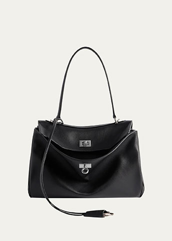 BALENCIAGA - Rodeo Small Calfskin Top-Handle Bag