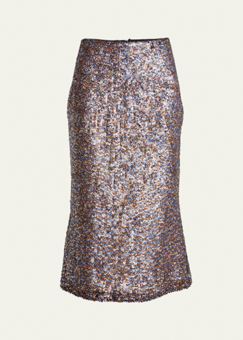 DRIES VAN NOTEN - Sibyl Sequin Embellished Midi Skirt