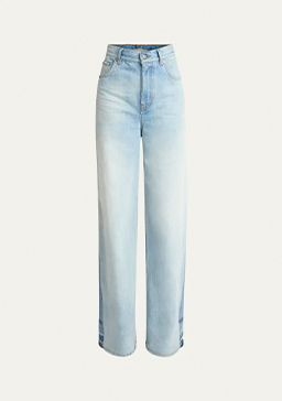 Chloé - Denim Wide Leg Trousers