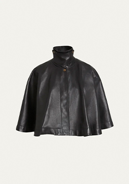 Chloé - Soft Napa Leather Capelet Jacket