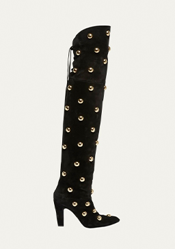 Chloé - Eve Suede Stud Over-The-Knee Boots
