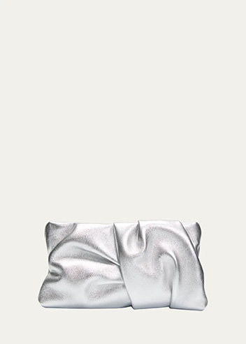 JIMMY CHOO - Bonny Metallic Leather Clutch Bag