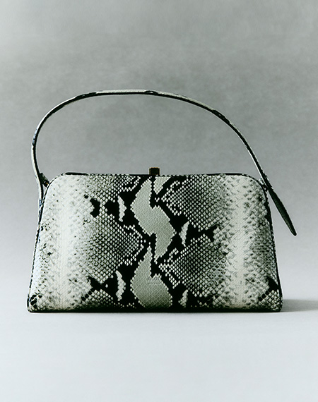 Khaite - Cate Python-Embossed Leather Top-Handle Bag