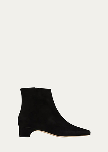 Manolo Blahnik - Tolarc Suede Zip Ankle Booties