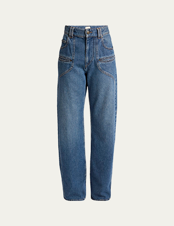 Isabel Marant - Betiane Yoked Wide-Leg Denim Jeans