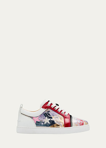 CHRISTIAN LOUBOUTIN - Fun Louis Junior Leather Trash Low-Top Sneakers