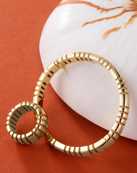 Pamela Zamore - Orla Large Ridge Band Ring and Orla Ridged Bangle Bracelet