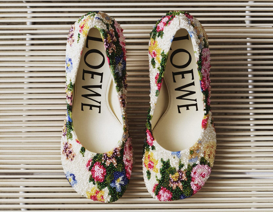 Loewe - Toy Floral Beaded Pumps