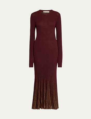 Ulla Johnson - Mila Shimmer Ribbed Maxi Sweater Dress