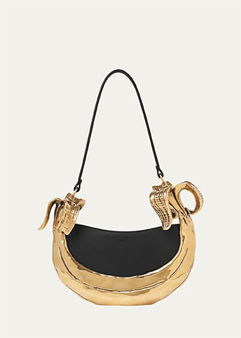 CHLOÉ - Bananas Shoulder Bag in Metal and Leather
