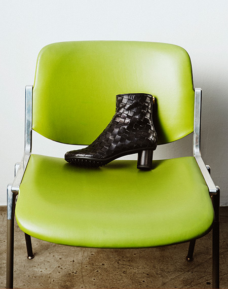 Bottega Veneta - Atomic Woven Leather Cylinder-Heel Booties