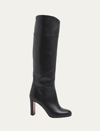 Christian Louboutin - Loo Leather Red Sole Knee Boots