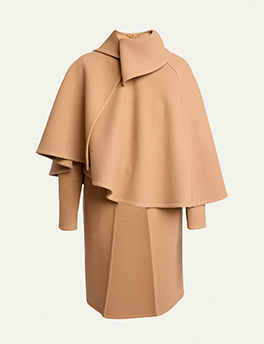 Chloé - Cape Overlay Double-Face Wool Cashmere Coat