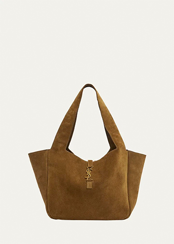 SAINT LAURENT - Bea YSL Cabas Tote Bag in Suede