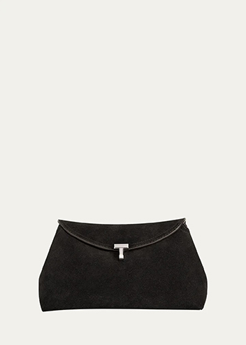 TOTEME - T-Lock Clutch Bag in Suede