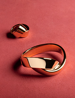 Vhernier - Pink Gold Abbraccio Ring and Abbraccio 18K Rose Gold Bangle, 15cm