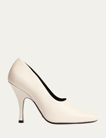 Khaite - Eva Calfskin Leather Pumps