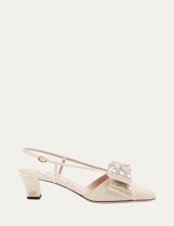 Valentino Garavani - Bowow Studded Bow Slingback Pumps