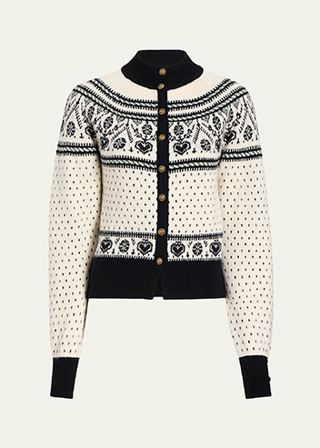 KHAITE - Marc Intarsia Cashmere Cardigan
