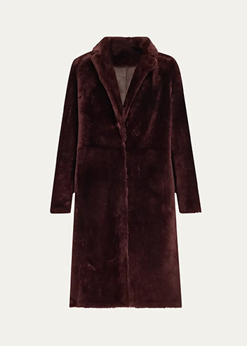 YVES SALOMON - Ironed Lamb Shearling Coat