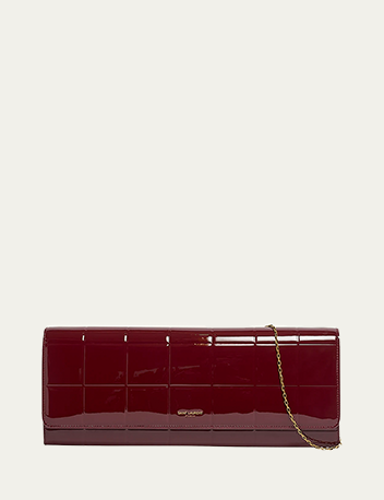 Saint Laurent - Chain Pouch Shoulder Bag in Quilted Patent Leather