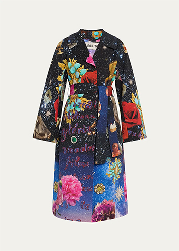 Libertine - Vienna Starry Night Redux Belted Long Wrap Coat