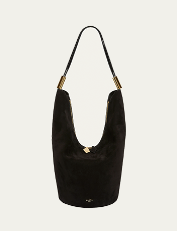 Alaïa - Shape Medium Bucket Bag in Suede and Leather