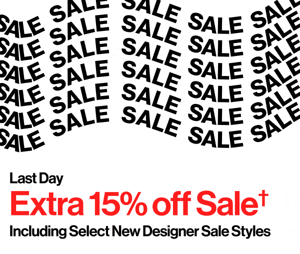Ending Soon - Extra 15% off Sale† - Including Select New Designer Sale Styles