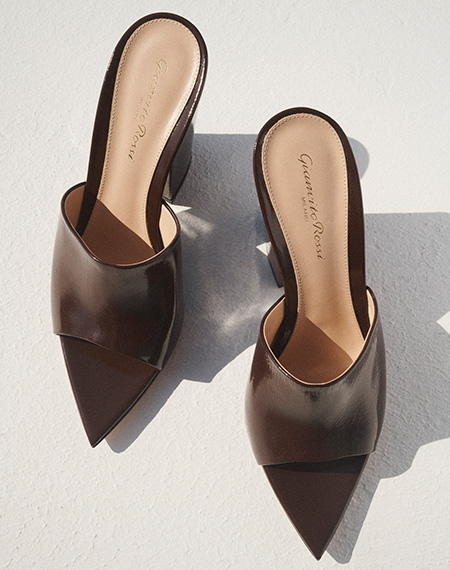 Gianvito Rossi - Nuit Leather Mule Sandals