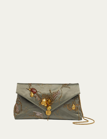 Dries Van Noten - Envelope Flap Embellished Clutch Bag