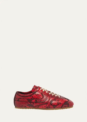 Dries Van Noten - Dustin Snakeskin Printed Leather Sneakers
