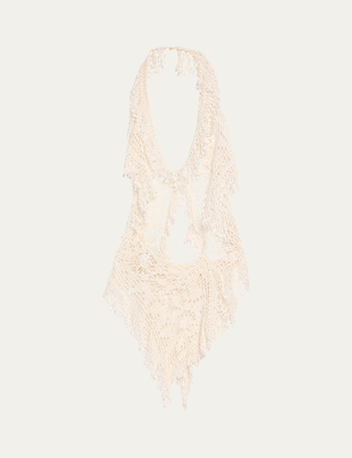 Diotima - Drift Asymmetric Crochet Halter Top