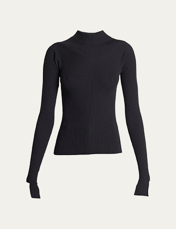 Victoria Beckham - Ribbed Long Sleeve Top