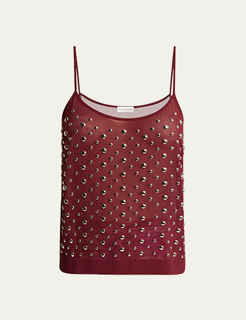 Dries Van Noten - Calipso Studded Sheer Cami Top