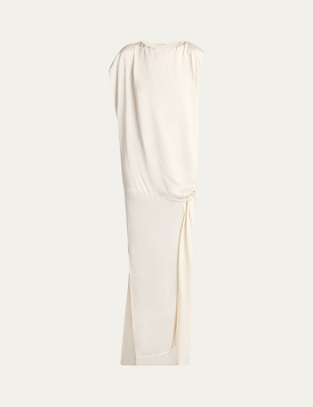 The Row - Esmee Twisted Satin Maxi Shift Dress