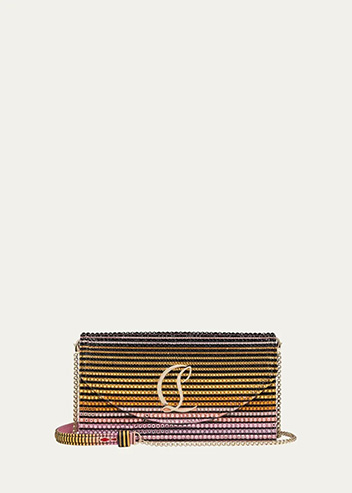 Christian Louboutin - Loubi54 Wallet on Chain in Strass Crepe Satin