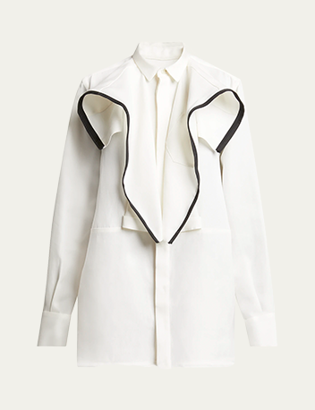Sacai - Ruffle Button Down Blouse